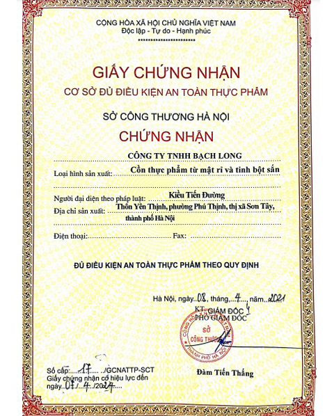 Công Ty TNHH Bạch Long